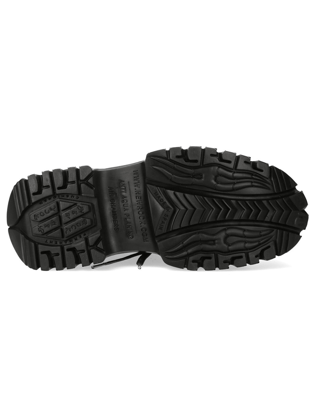 NEW ROCK Men's Rock Platform Shoes With Flame Tread Sole sole featuring a rugged, flame tread design for maximum grip.