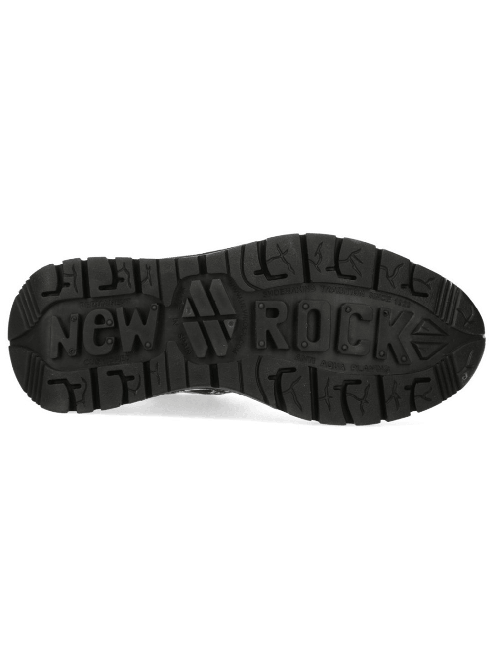 NEW ROCK Men's Rock Sneakers with Rugged Hybrid Sole Design featuring a textured black outsole.