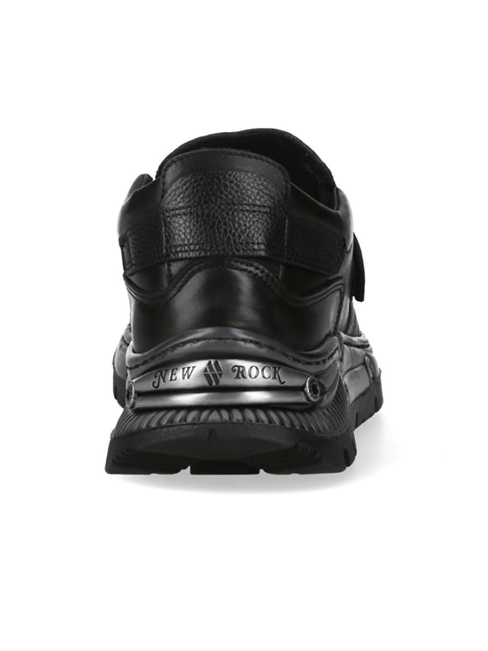 NEW ROCK Men's Velcro Rock Shoes with Sculpted Sole showcasing rugged mechanical accents and sleek design.