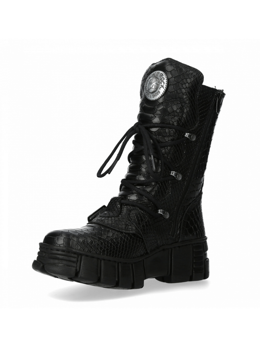 NEW ROCK Mid-Calf Boots with Gothic and Punk Elements
