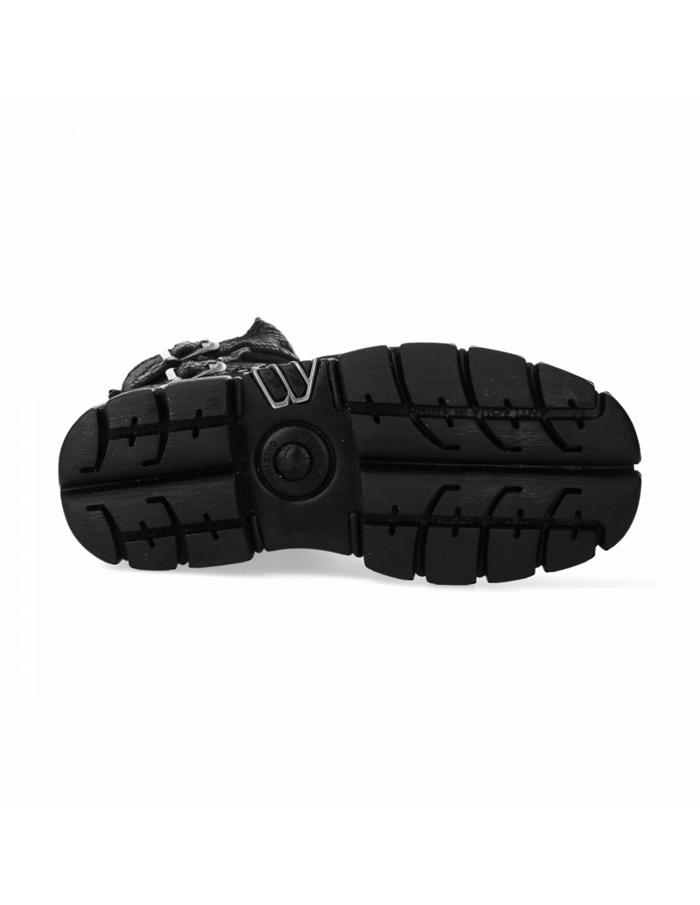 Sole of NEW ROCK Mid-Calf Boots showcasing rugged design and traction for punk and rock fashion enthusiasts.