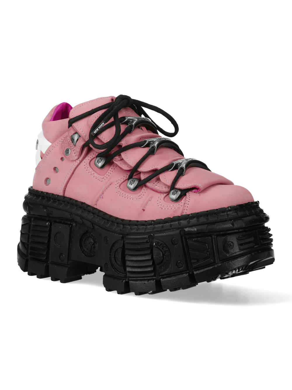 NEW ROCK Pink Urban Heavy Ankle Boots with Platform