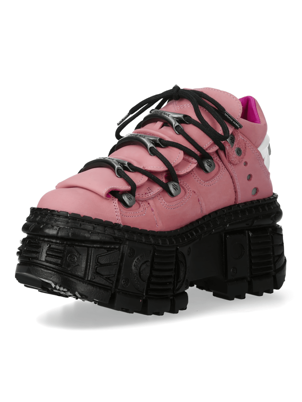 NEW ROCK Pink Urban Heavy Ankle Boots with Platform