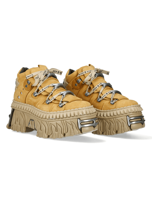 NEUE ROCK Damen Punk Rock Stiefeletten mit metallischen Akzenten