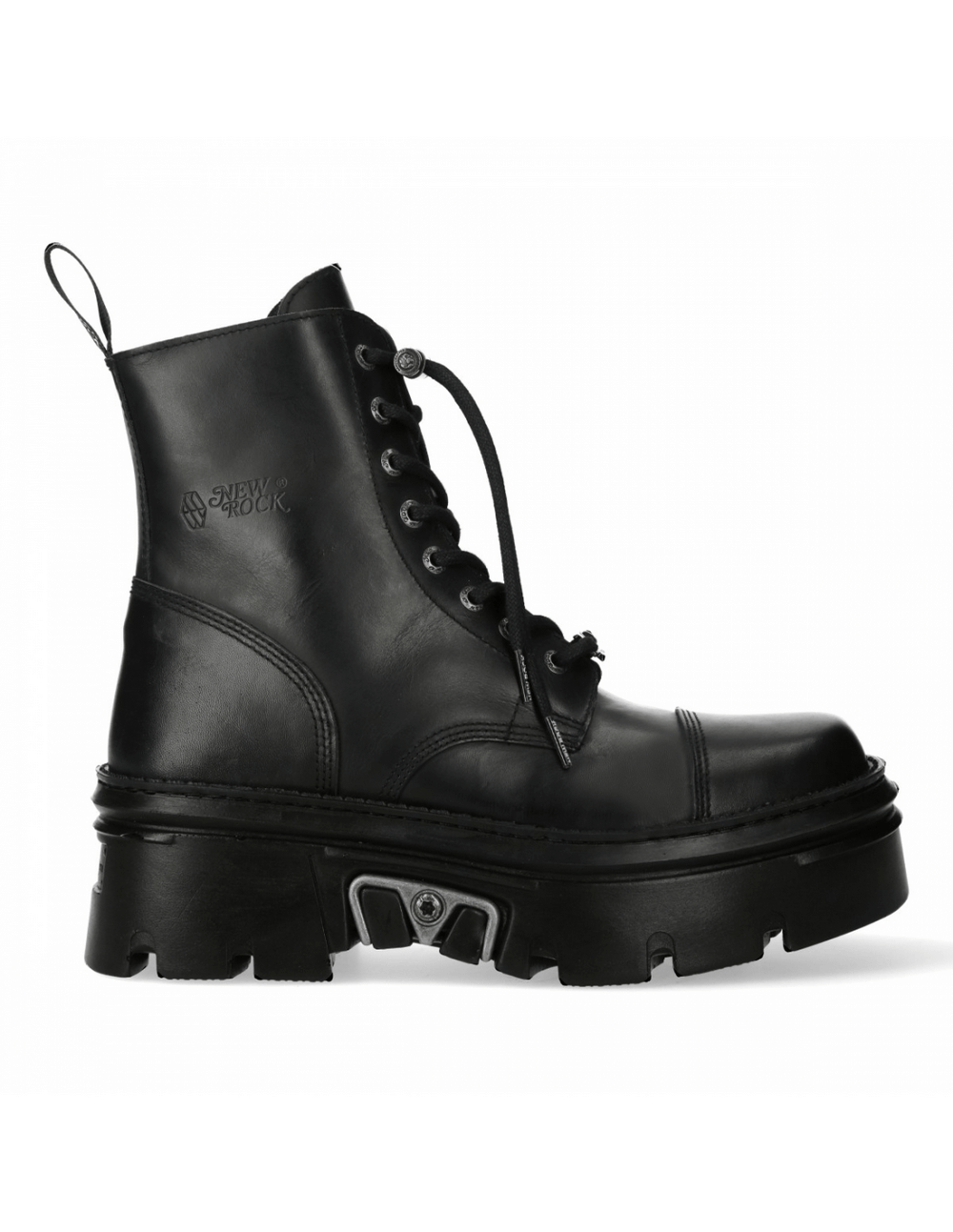 NEW ROCK Punk Style Leather Ankle Boots with Platform