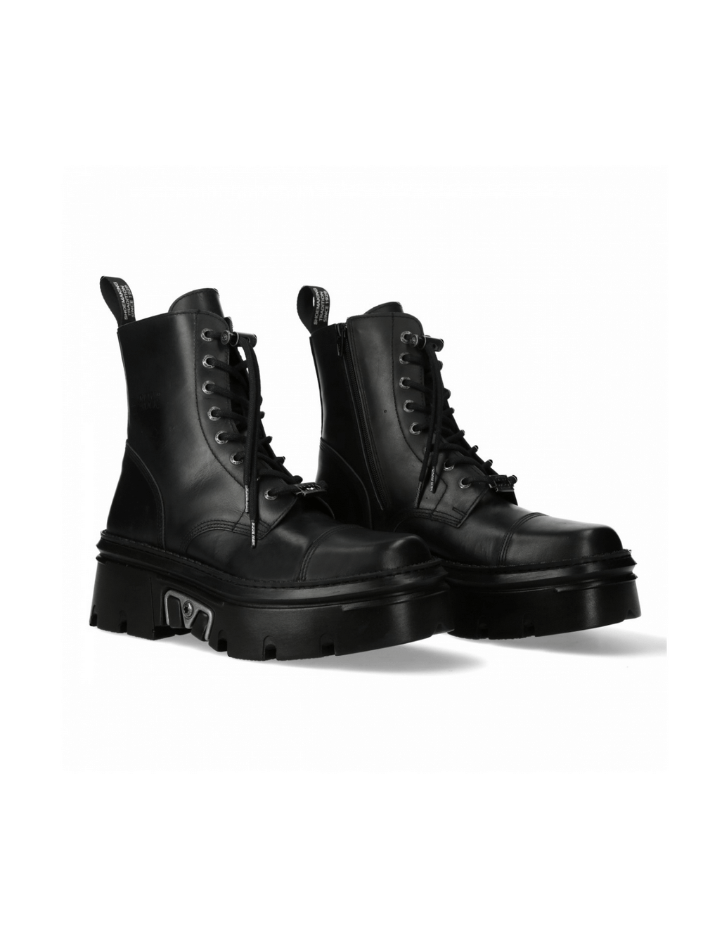 NEW ROCK Punk Style Leather Ankle Boots with Platform