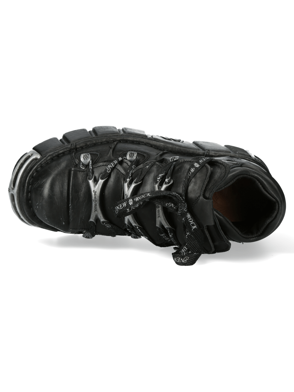 NEW ROCK black platform boot with metallic accents and stylish urban design from the METALLIC COLLECTION.