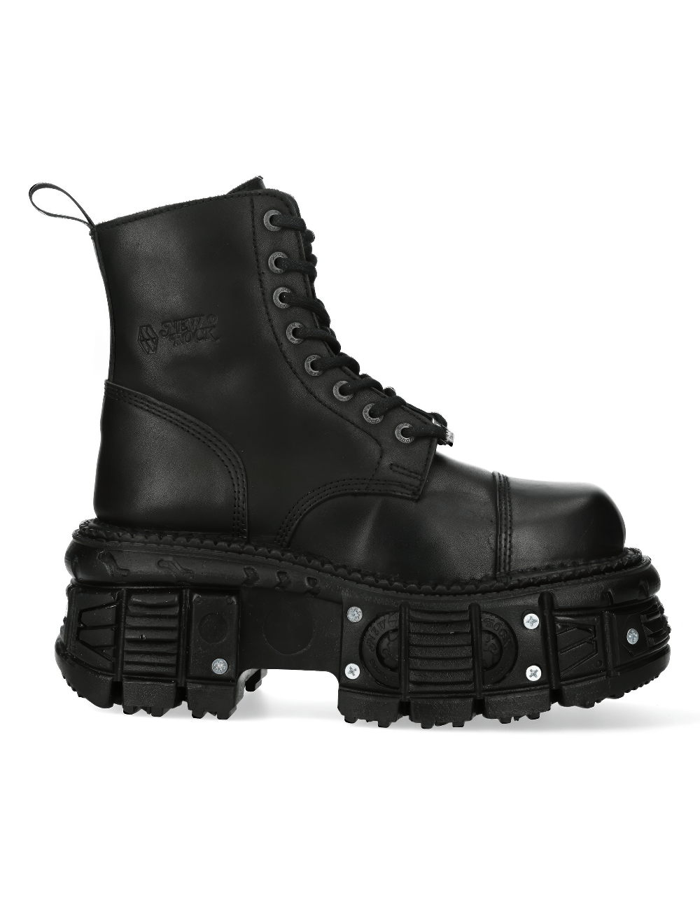 NEW ROCK Rugged Punk Style Ankle Boot with Stud Details