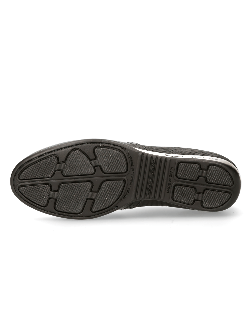 NEW ROCK Elegantes zapatos deportivos con cordones de cuero negro