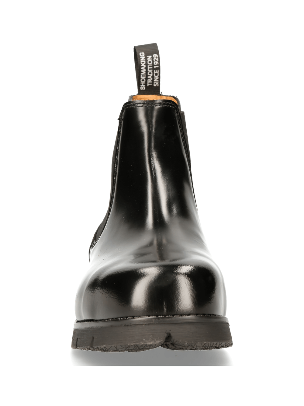 NEW ROCK Elegantes botines militares negros con puntera de acero