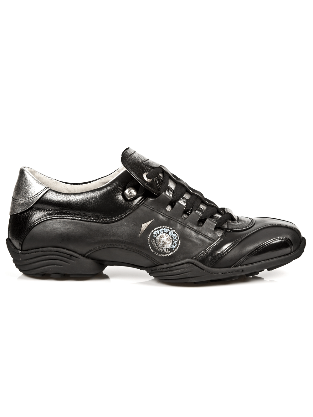 NEW ROCK Steel Black Urban Sneakers with natural grip and stylish design for daily wear.