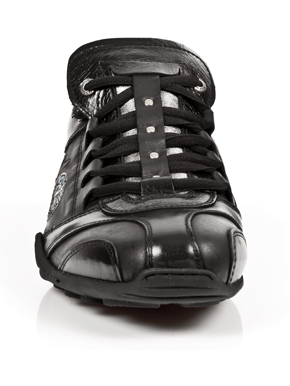 NEW ROCK Steel Black Urban Sneakers with Natural Grip