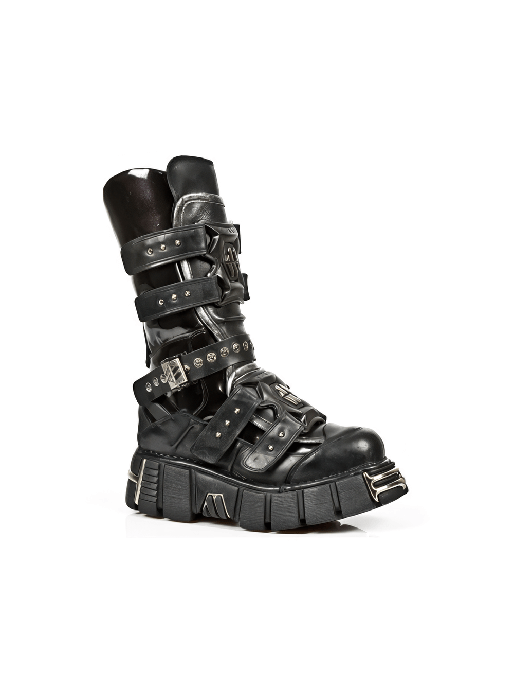 NEW ROCK Steel Buckle Boots with Gothic Design