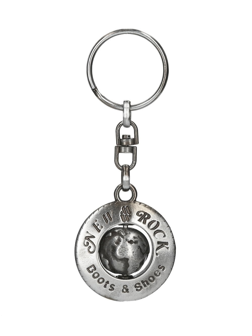 Stylish NEW ROCK steel gothic keychain featuring engraved design, perfect for punk and heavy metal fashion lovers.