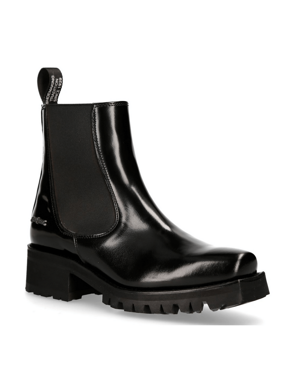 NEW ROCK Stylish Ankle Chelsea Boots, chic design with elastic gores for bold fashion statements and durable wear.