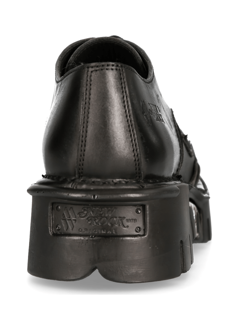 Back view of NEW ROCK Gothic Platform Shoes showcasing bold urban design and durable rubber sole.