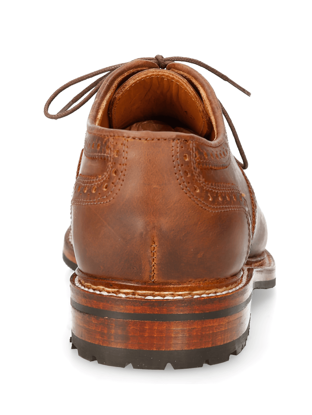 NEW ROCK Chaussures derby à lacets en cuir marron élégant avec bout d'aile