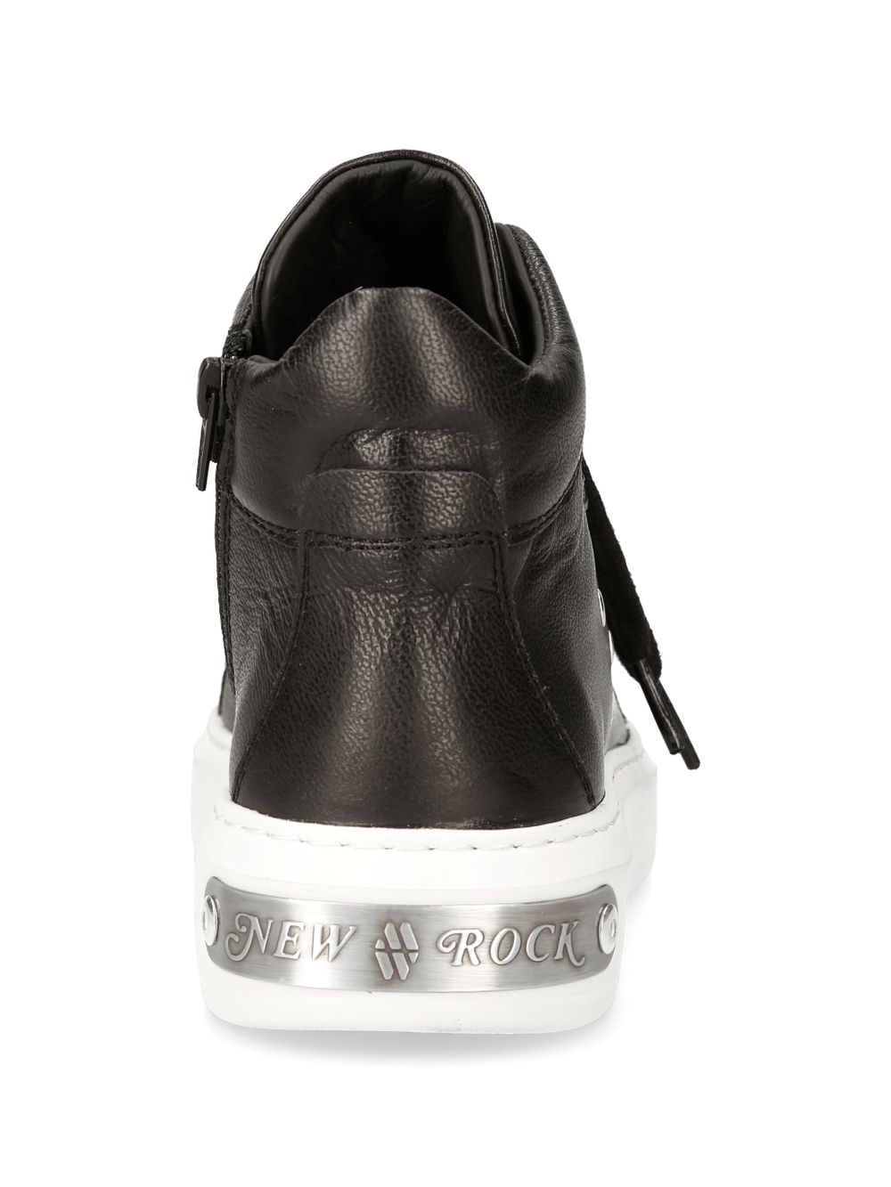 NEW ROCK Stylish Urban Punk Leather Sneakers With Lace-Up