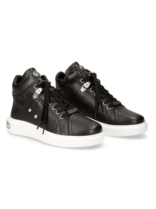 NOUVEAU ROCK Baskets en Cuir Urbaines et Élégantes pour Femmes avec Lacets