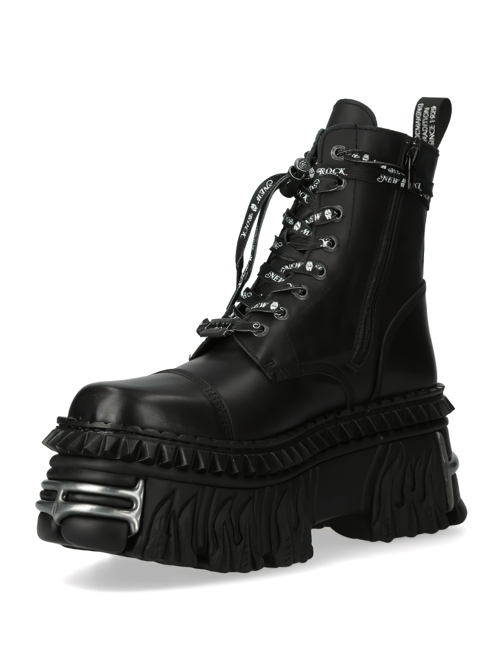 NEW ROCK Unisex Black Platform Boots in Gothic Style