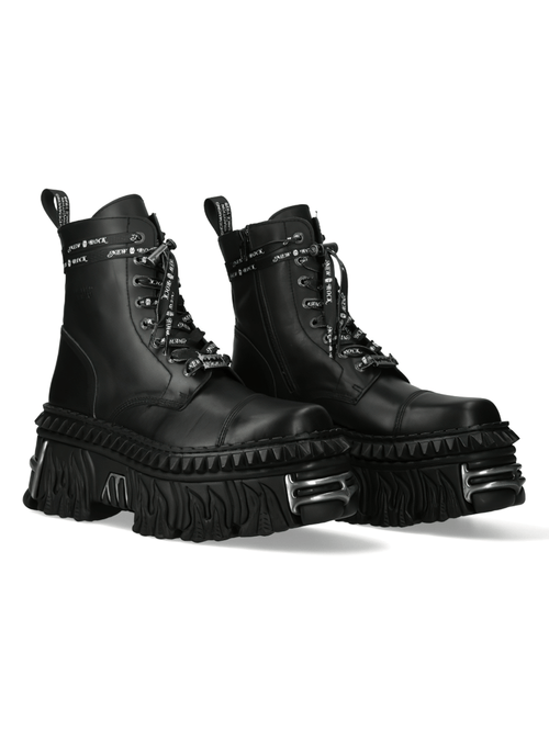 NEW ROCK Women's Black Platform Boots in Gothic Style