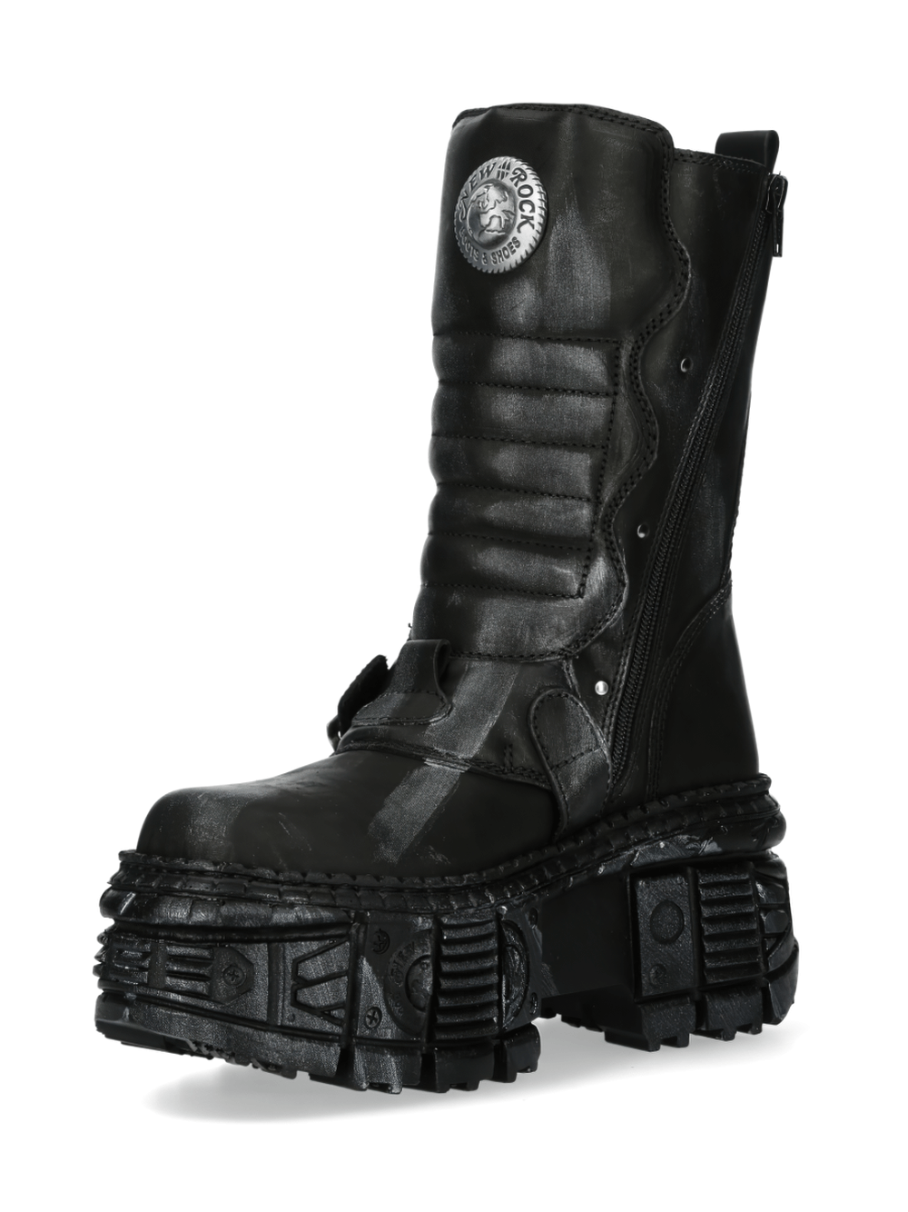 NEW ROCK Unisex Gothic Punk Ankle Boots with Buckles