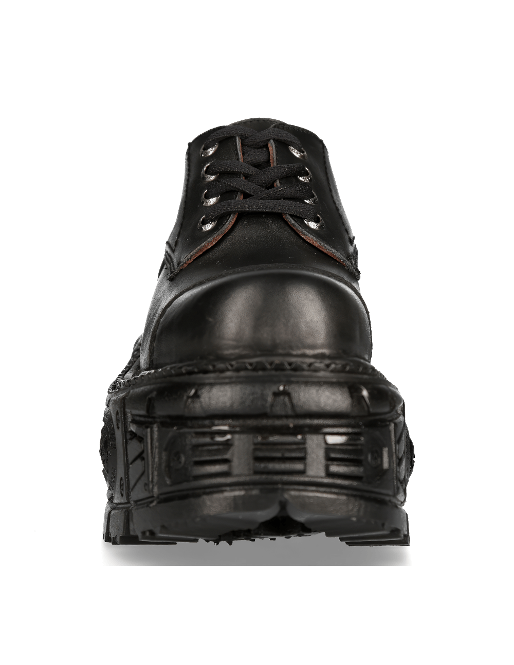 NEW ROCK Unisex Rugged Black Platform Ankle Shoes