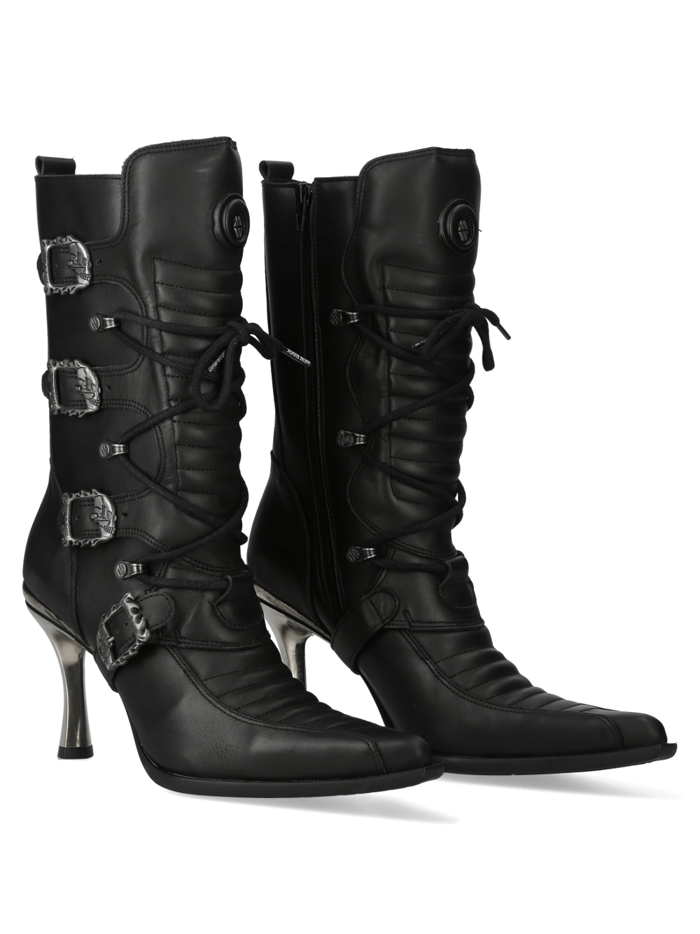 NEW ROCK Urban Gothic High-Heeled Lace-Up Boots