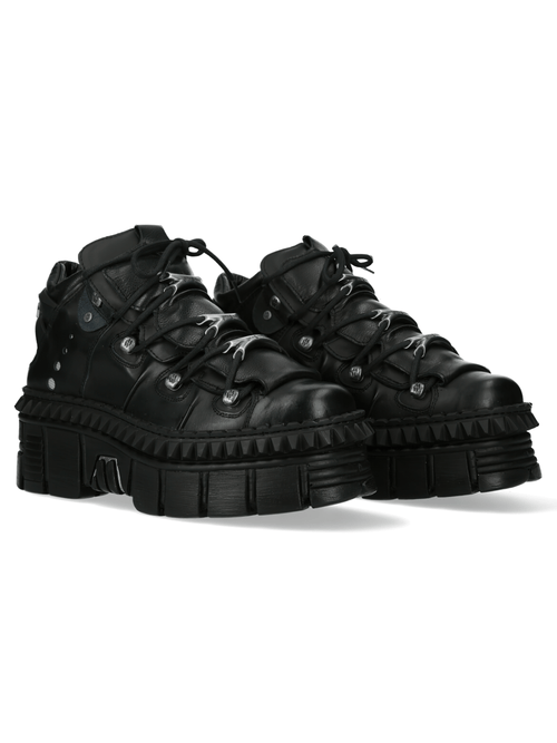NEUE ROCK Damen Urban Heavy Plateaustiefel mit metallischen Details