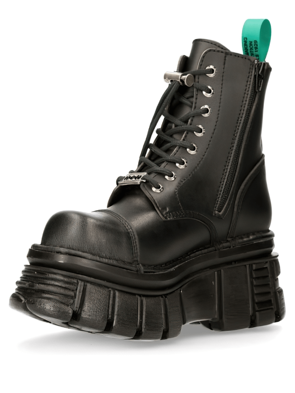 Stylish NEW ROCK Urban Military Vegan Ankle Boots with laces and rugged platform sole for eco-friendly footwear fashion.