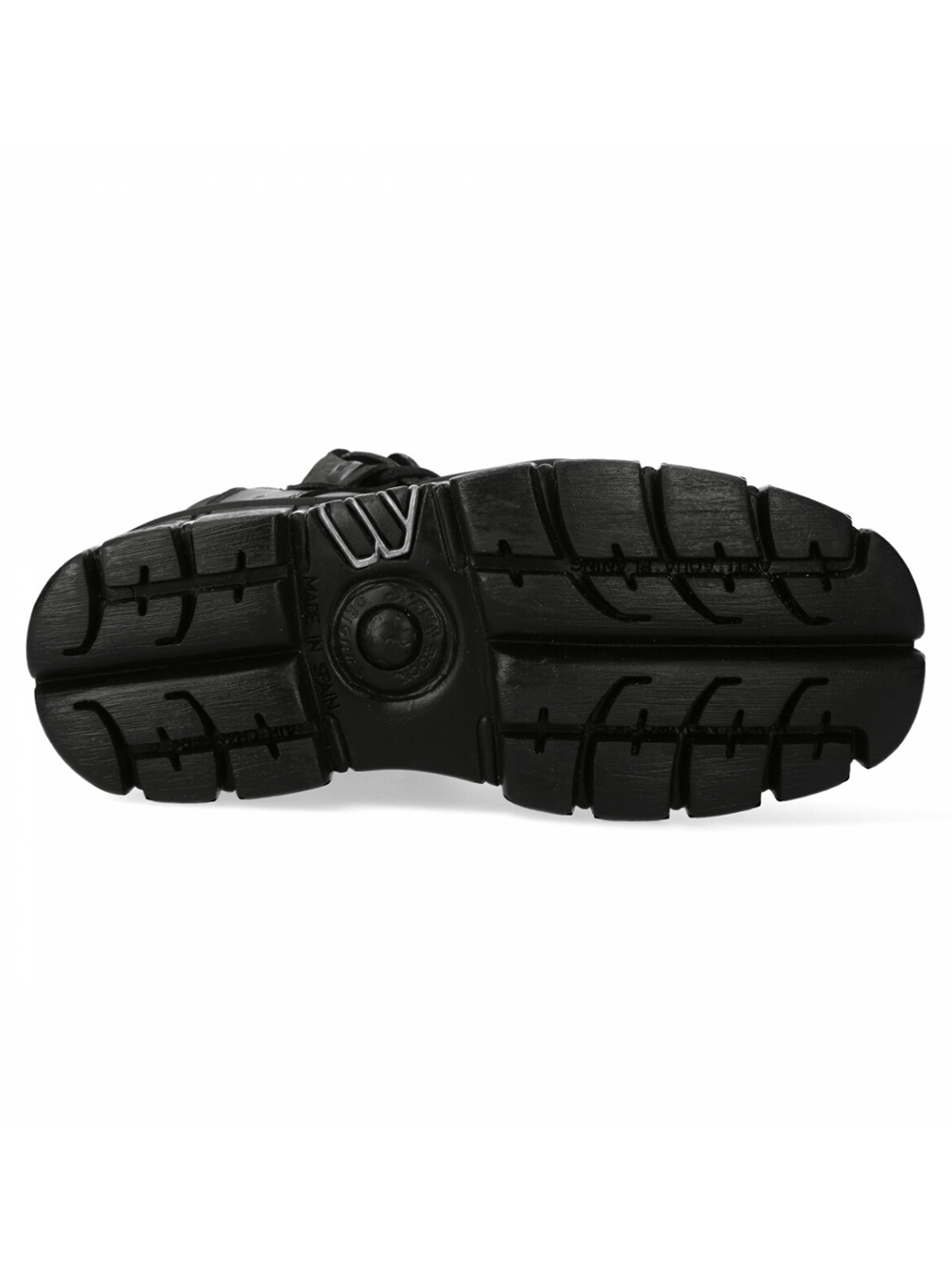 Bottom view of NEW ROCK Urban Punk Platform Shoes showcasing chunky sole and rugged tread for grip.