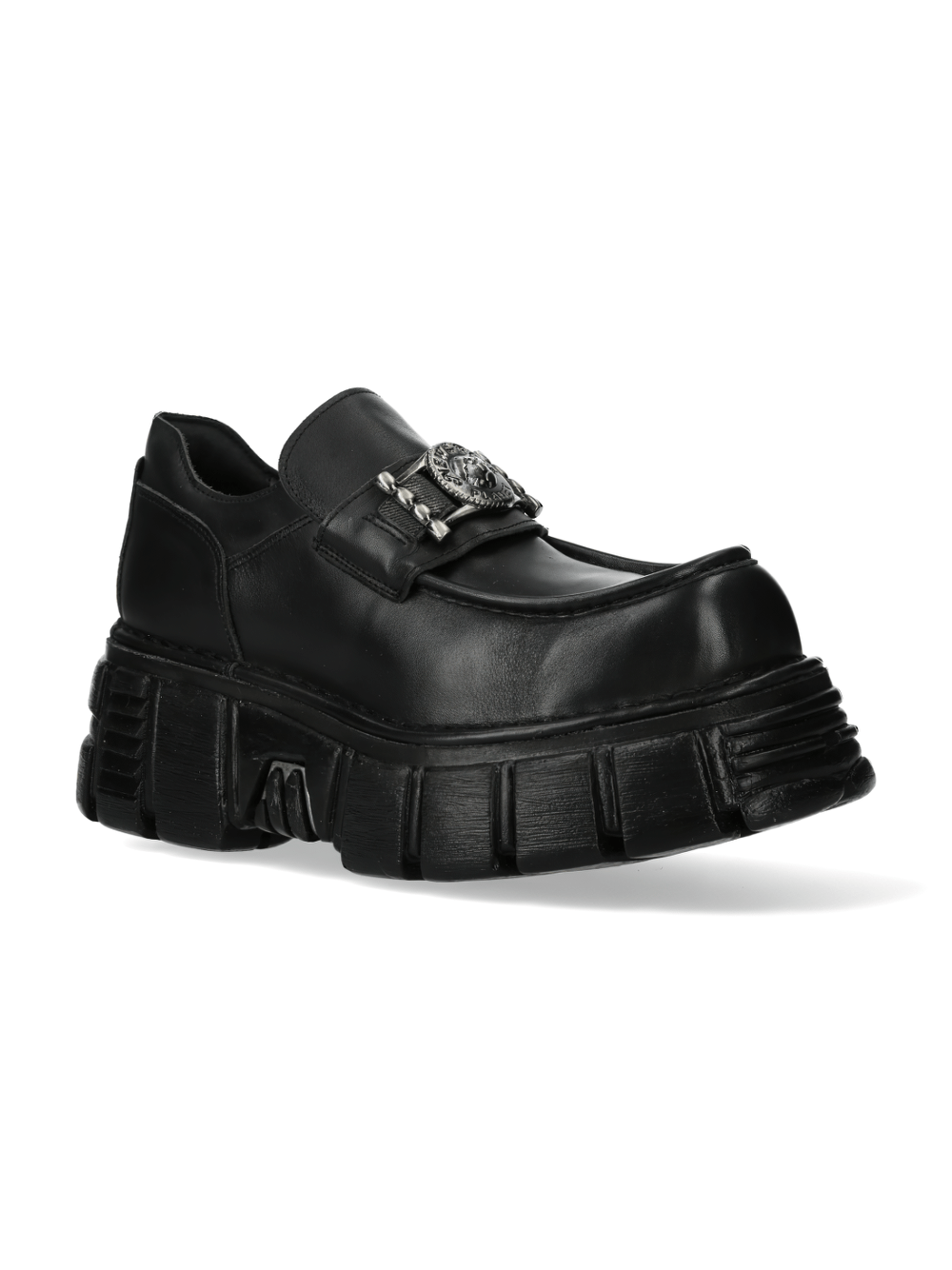 NEW ROCK Urban Rock - Chaussures à plateforme en cuir avec boucle