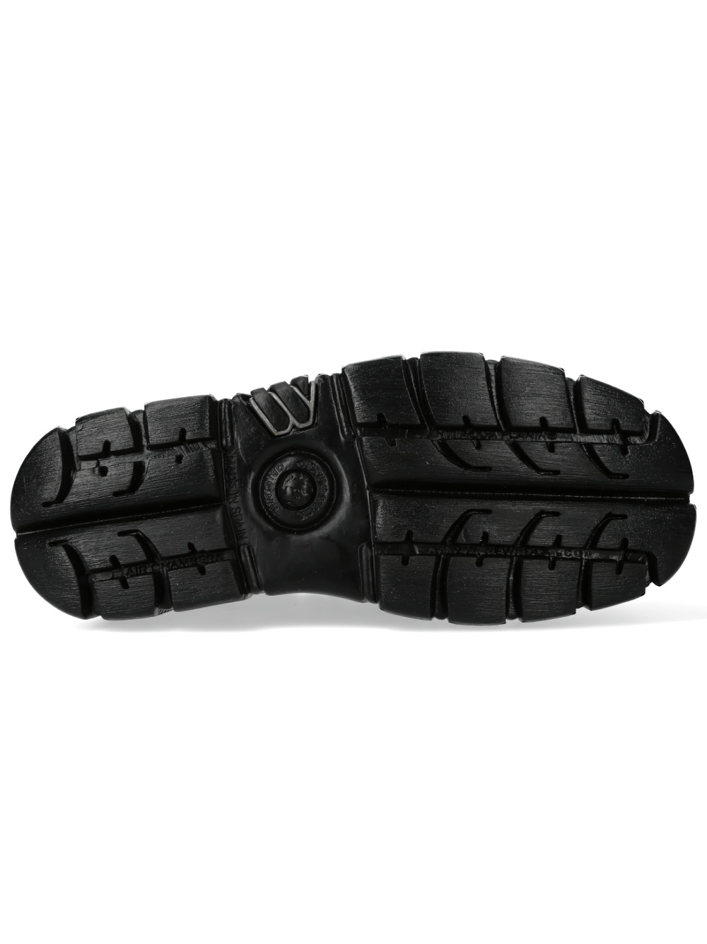 Sole of NEW ROCK Men's Urban Rock leather platform shoes with durable tread for reliable grip.