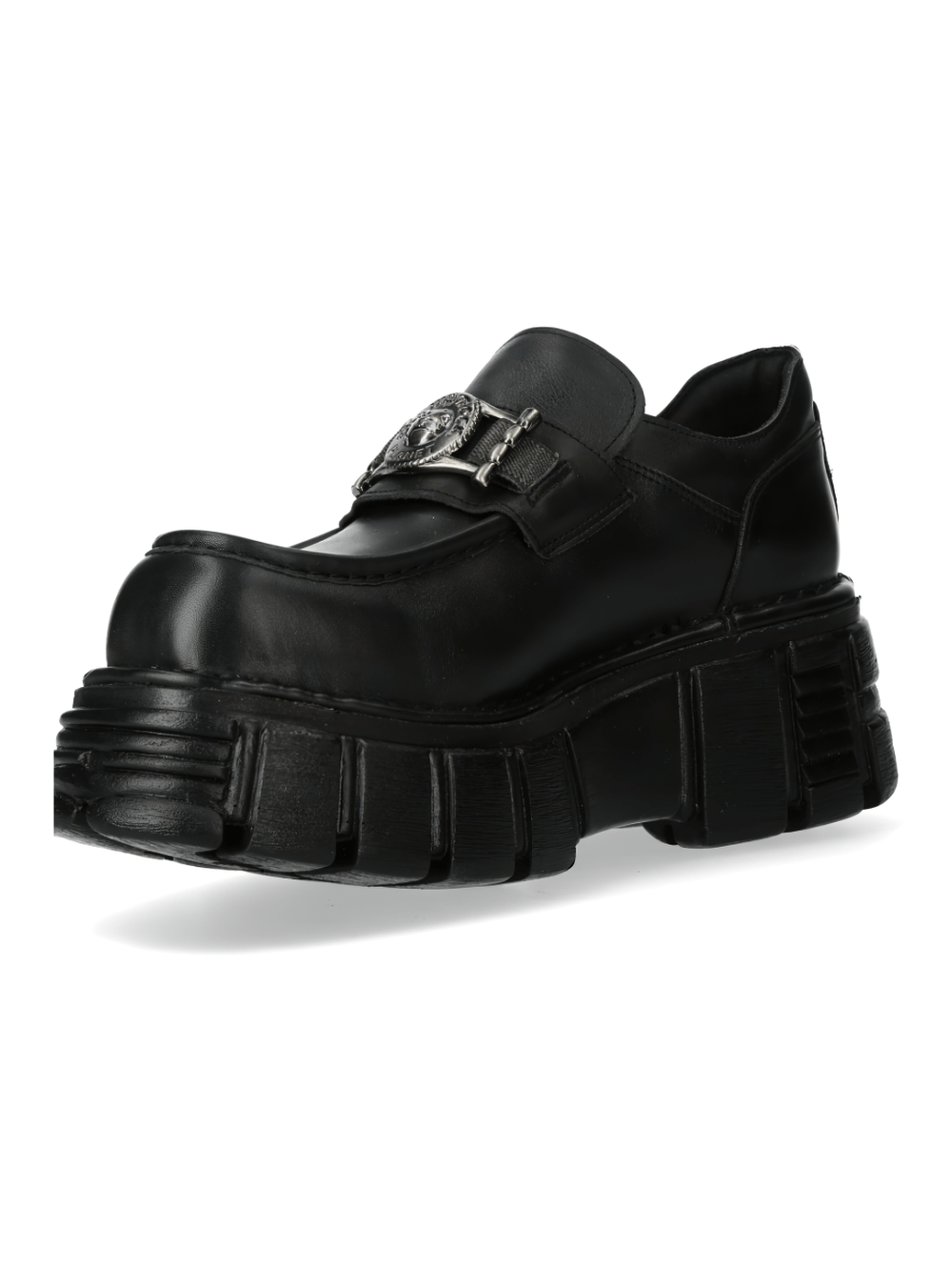 NEW ROCK Zapatos con plataforma de cuero Urban Rock con hebilla