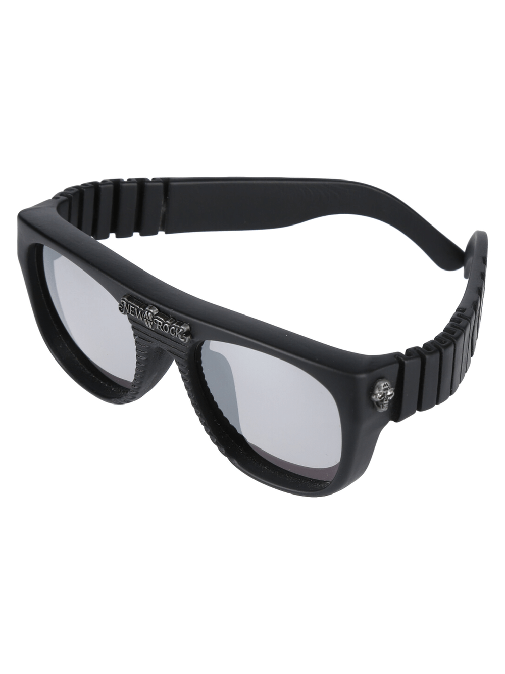 NEW ROCK versatile black sunglasses for urban enthusiasts with a sleek, stylish finish.