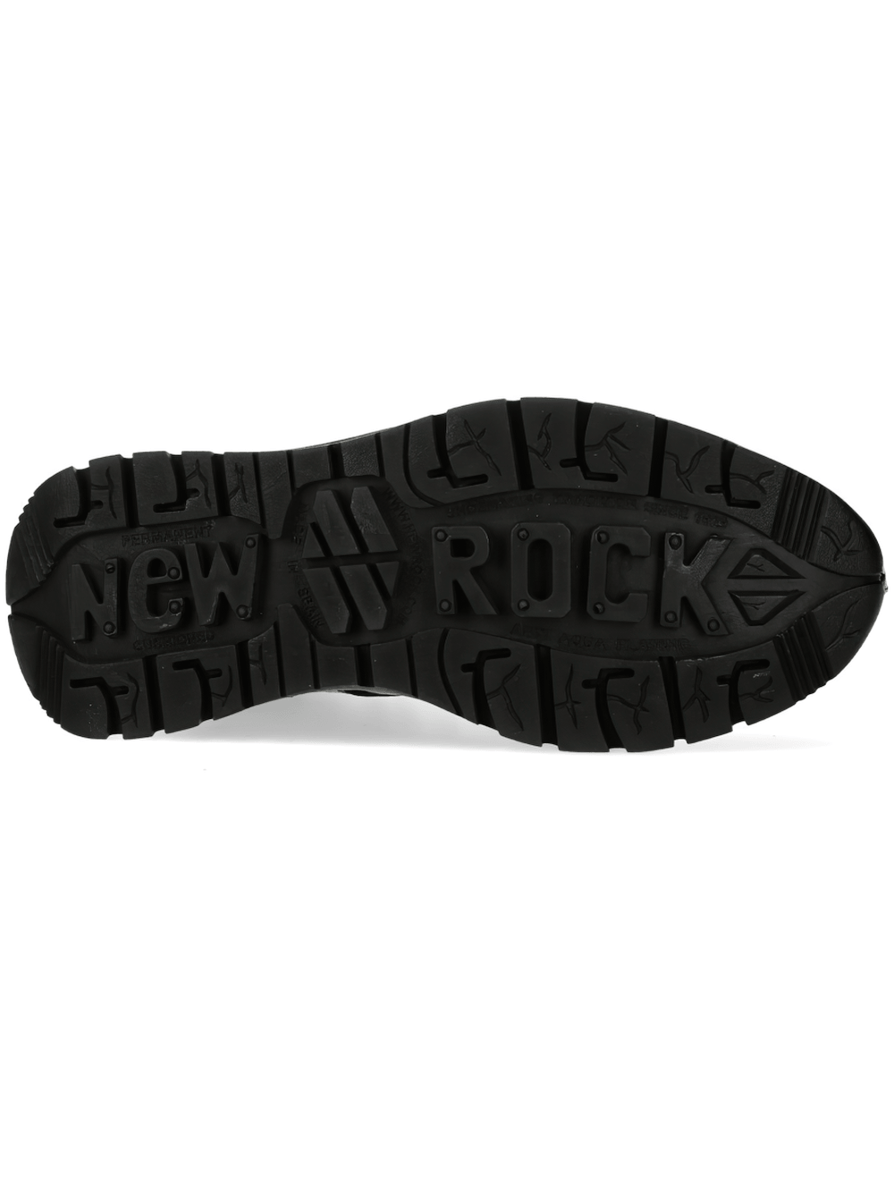 NEW ROCK Women's Ankle Boots with Crocodile Embossed Panels rugged sole featuring industrial tread and stylish design.