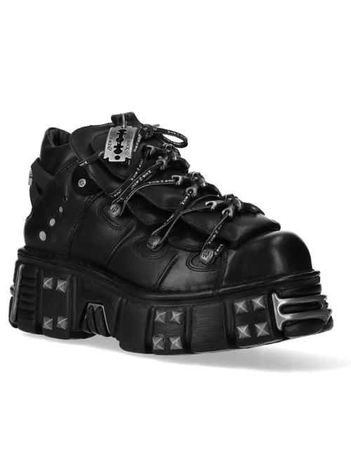 NEW ROCK Women's Ankle Boots with Studded Sole Silhouette