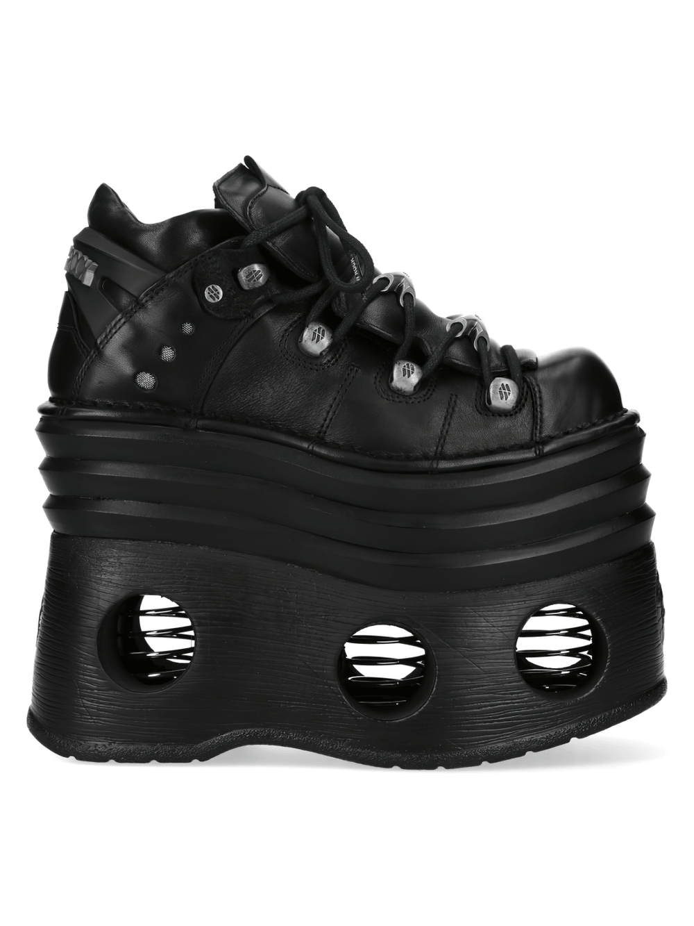 NEW ROCK Women's Buckled Platform Ankle Boots for Alt Looks with a bold platform and edgy design.