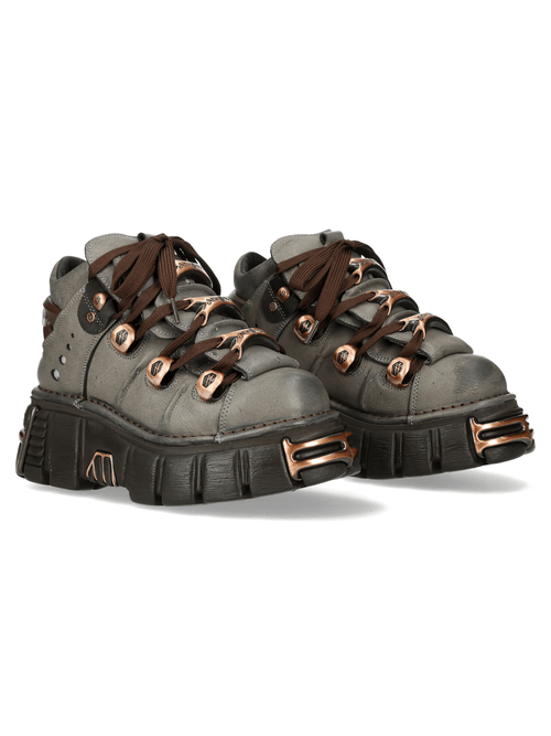 Botines con plataforma para mujer de NEW ROCK con placas de bronce