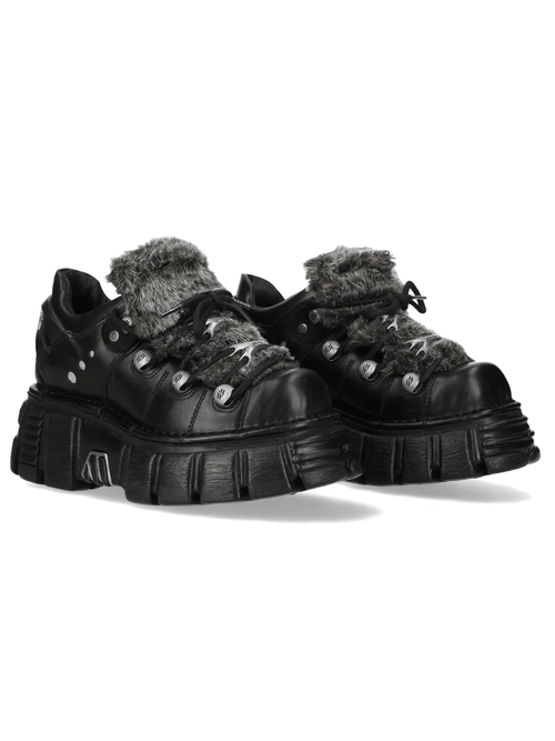 NEW ROCK Women's Platform Shoes with Industrial Sole Design