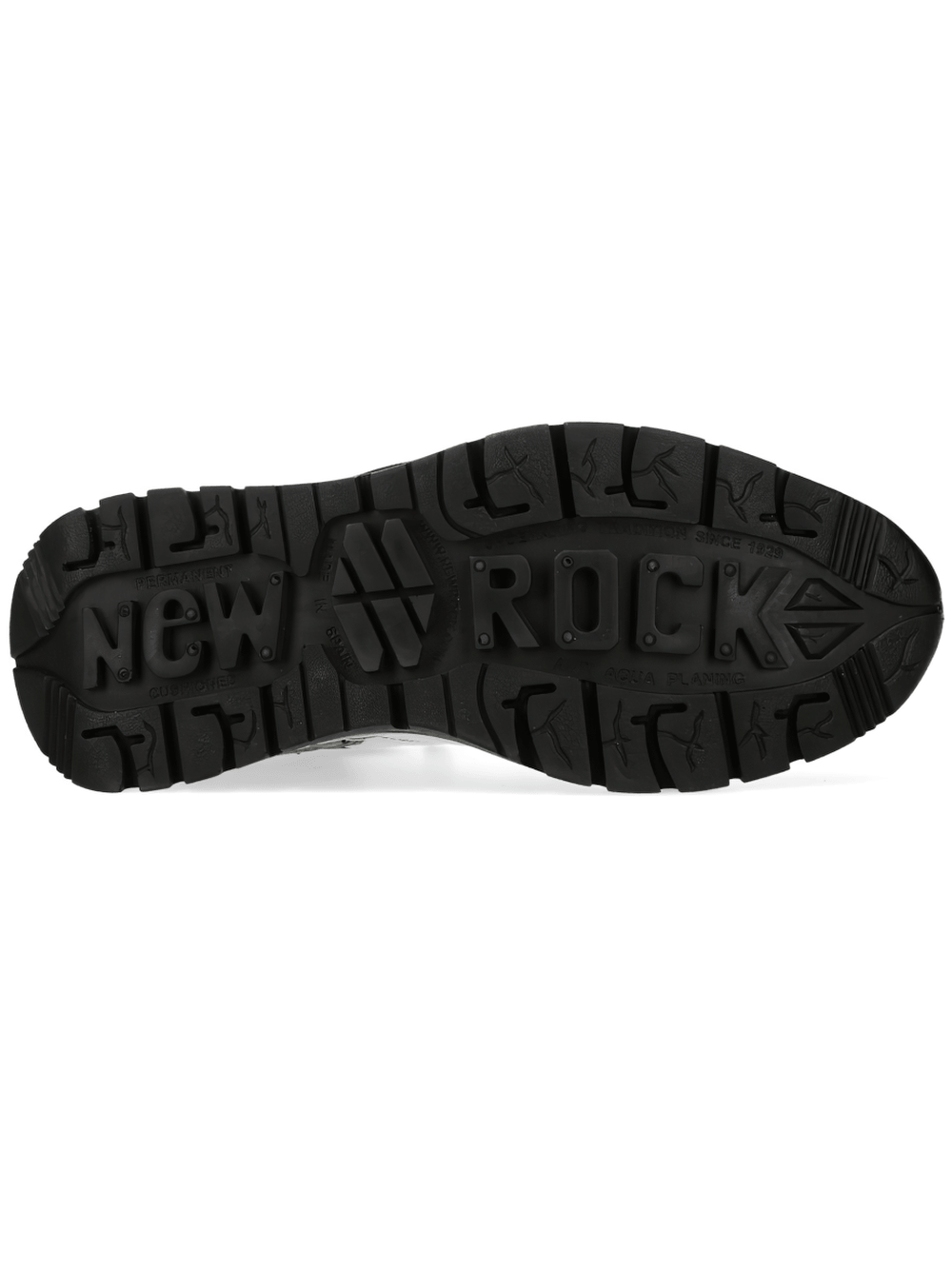 NEW ROCK Women's Rock Shoes with Rugged Industrial Outsoles - black rugged outsole design.