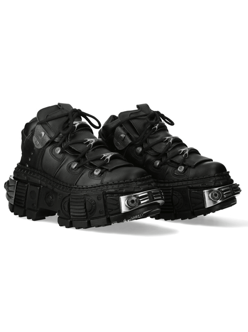 Zapatos de mujer NEW ROCK con cordones al frente y suela reforzada