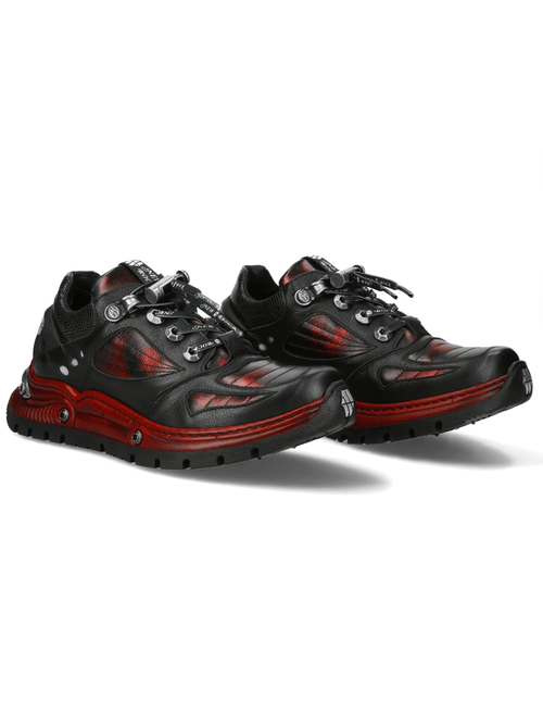 NEW ROCK Women's Shoes with Red Industrial Sole Accents