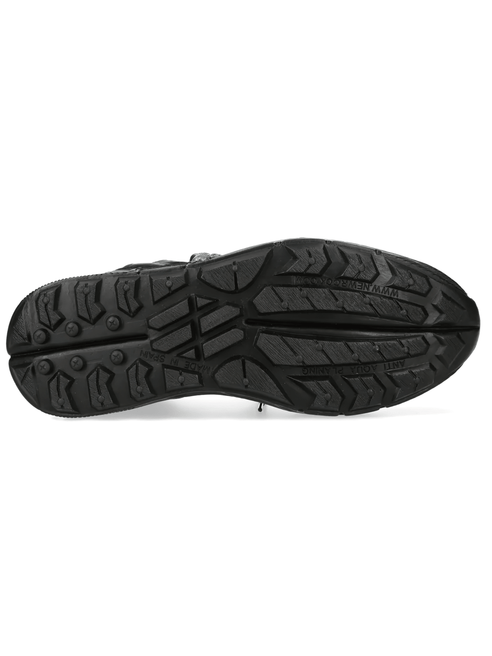 NEW ROCK Women's Skull Sneakers with Chunky Treaded Sole - Unique treaded sole design for durability and style.