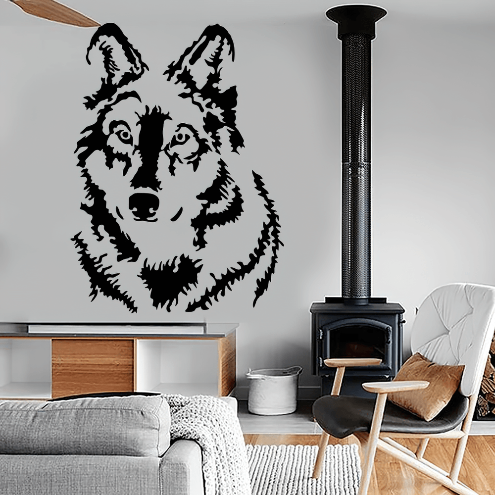 Nordischer Wolf Vinyl-Wandaufkleber für gotische Wohnkultur