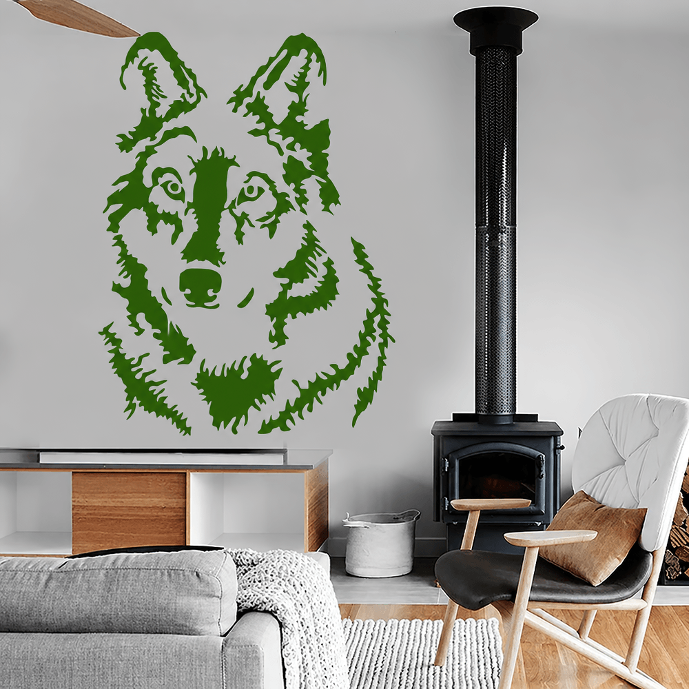 Nordischer Wolf Vinyl-Wandaufkleber für gotische Wohnkultur