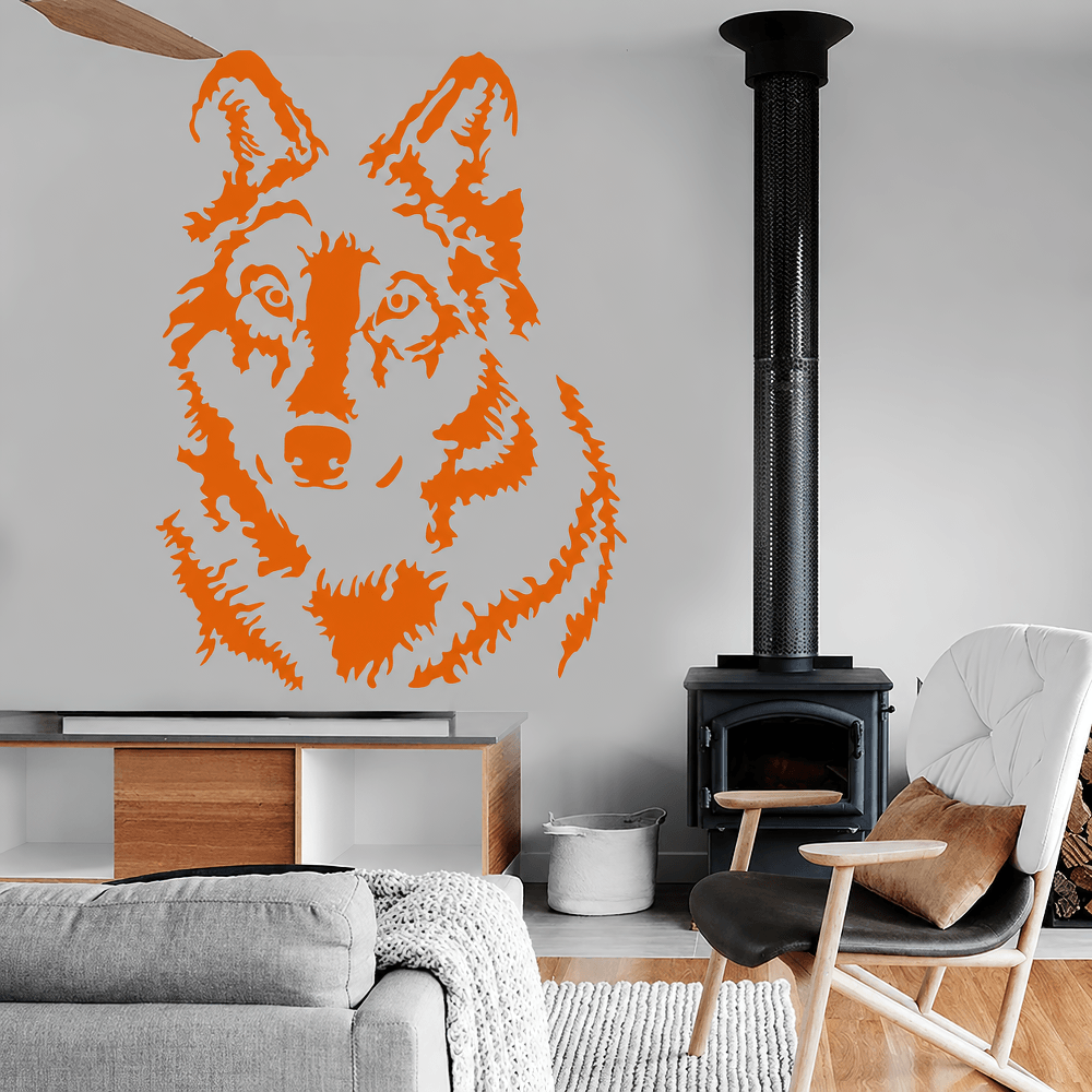 Nordischer Wolf Vinyl-Wandaufkleber für gotische Wohnkultur