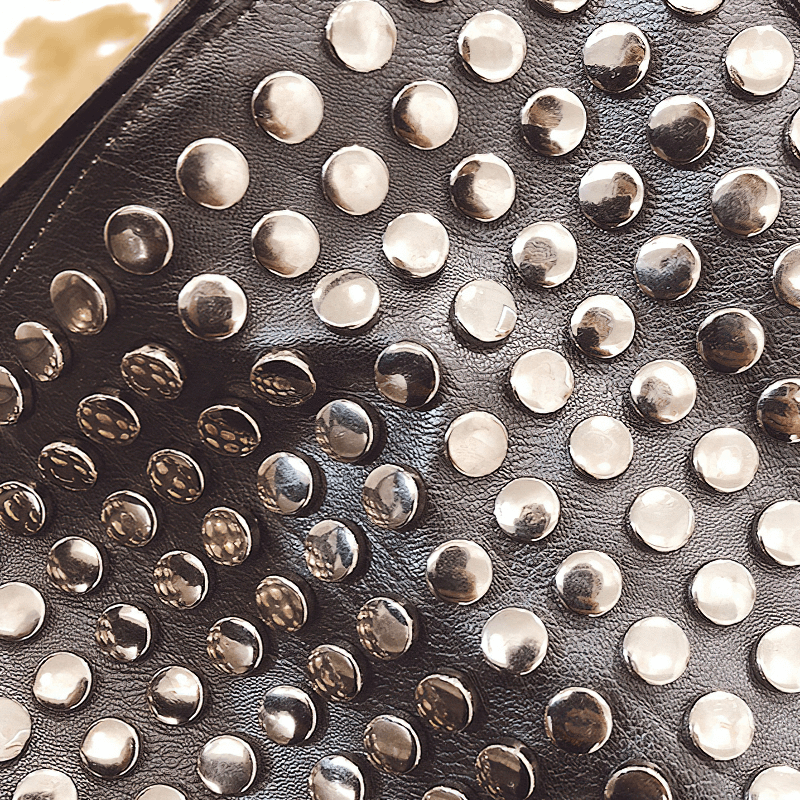One Shoulder Large Bag for Shopping / Punk Women's Bag with Rivets - HARD'N'HEAVY