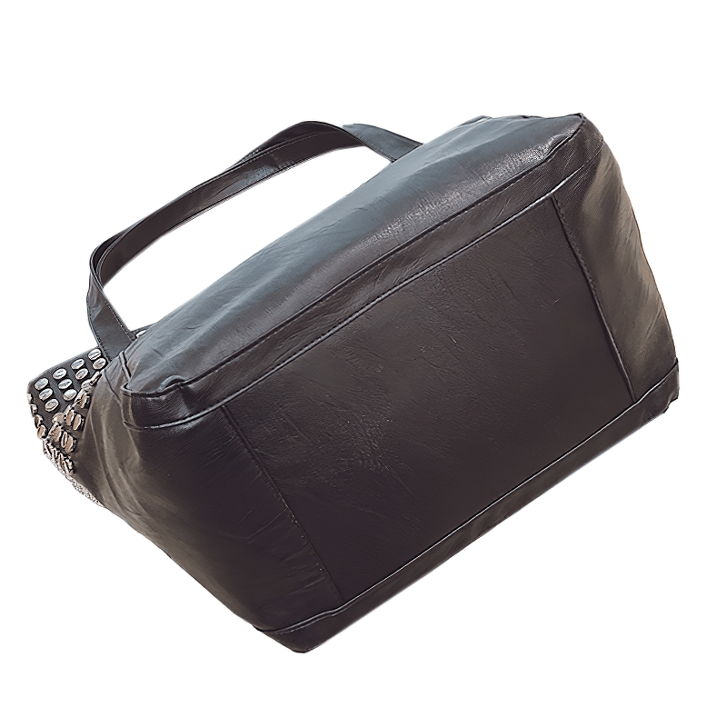 One Shoulder Large Bag for Shopping / Punk Women's Bag with Rivets - HARD'N'HEAVY