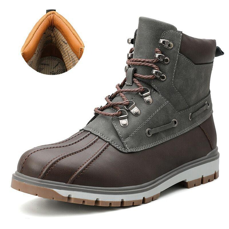 Outdoor Waterproof Men's Motorcycle Boots / Thick Plush Warm Snow Boots - HARD'N'HEAVY
